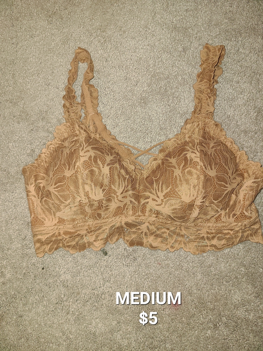 Maurices Lace Bralette in Tan